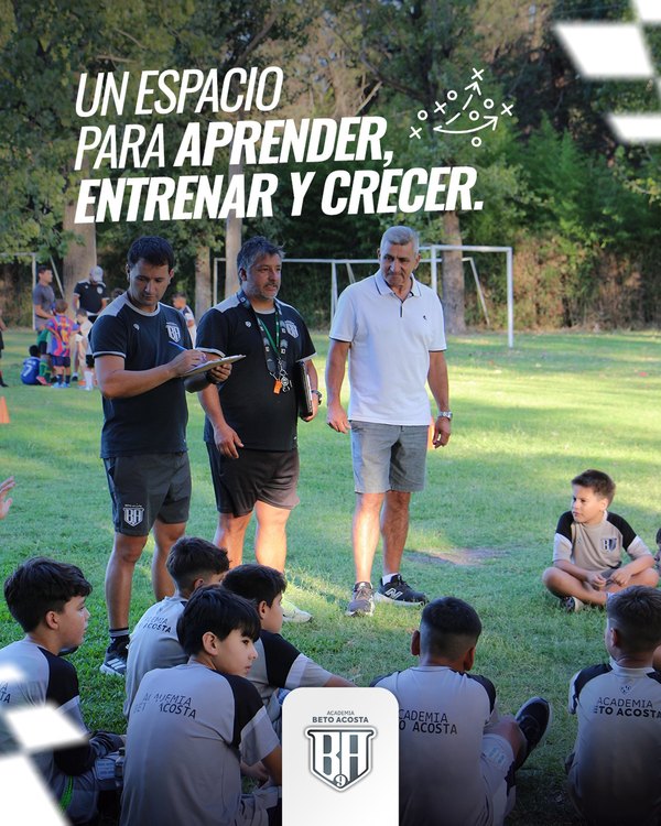 Coaches and kids at training